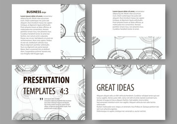 Set of business templates for presentation slides vector