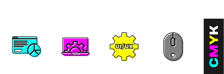 set website statistic development ui or ux vector image
