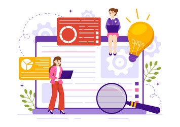 software testing with application engineering vector image