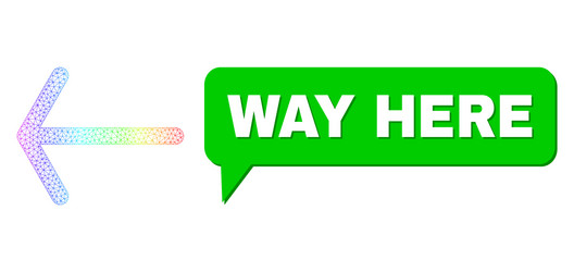 spectrum net gradient arrow left icon and way here vector image