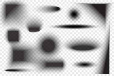 circle drop shadows with blurred effect realistic vector image