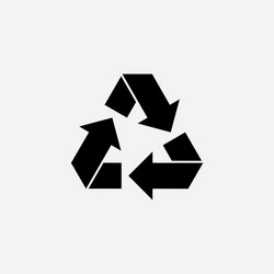 Eco recycle icon arrow triangle green tr vector