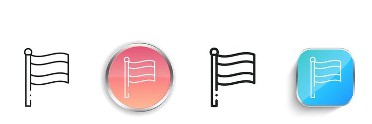 germany icon thin linear regular and button style vector image