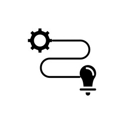 implementation icon set business execute vector image