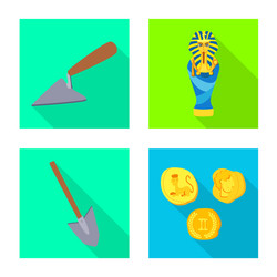 isolated object story and items logo set vector image