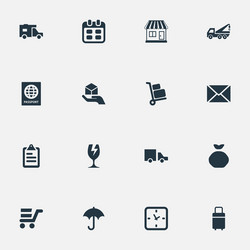 set of simple surrender icons vector image