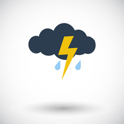 Thunderstorm cloud hand drawn Royalty Free Vector Image