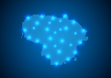 abstract blue background with map internet line vector image