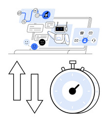 ai chatbot assisting users with quick responses vector image