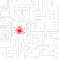 digital bug security background vector image