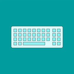 flat icon on background computer keyboard vector image