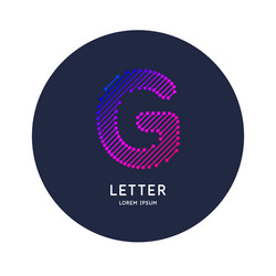 letter g latin alphabet display vector