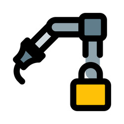 lock system inbuilt in mechanical arm vector image