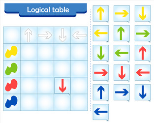 logic puzzle game for children fill in empty vector image