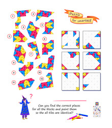 logic puzzle game for smartest can you find vector image