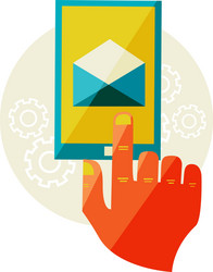 mail message contract vector image