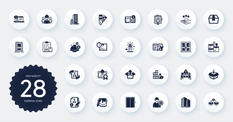 Set of industrial icons such as engineer vector