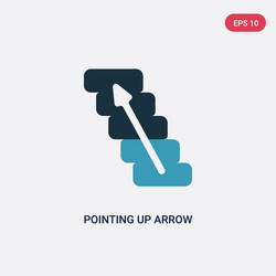 two color pointing up arrow icon from user vector image