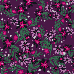abstract random botanic seamless pattern vector image