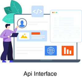 api interface vector image