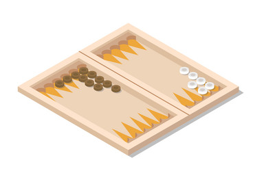 board game backgammon playing surface and pieces vector