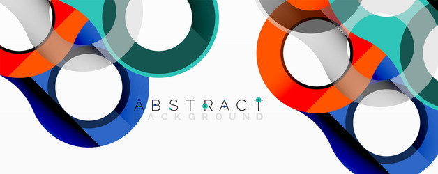 colorful overlapping circles create dynamic vector image