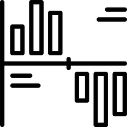 gantt chart linear style icon design vector image