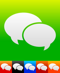 Speech bubble graphics two overlapping vector