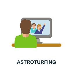 astroturfing flat icon color simple element from vector image