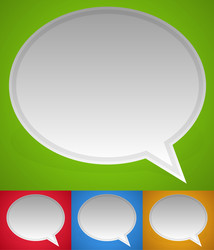 Big speech bubbles with space vector