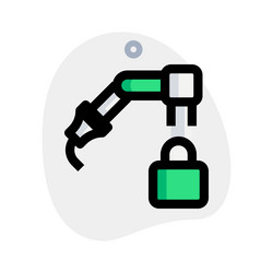 lock system inbuilt in mechanical arm vector image