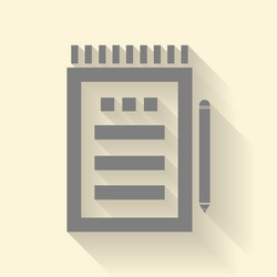 notebook icon vector image