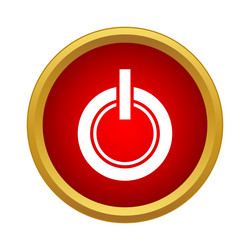 power button icon in simple style vector image