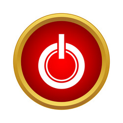 Power button icon in simple style vector