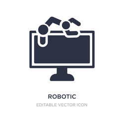 robotic icon on white background simple element vector image