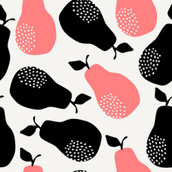 Seamless pears pattern vector