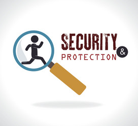 security system over gray background vector image