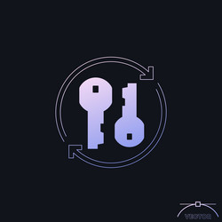change keys icon with a gradient vector image