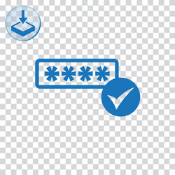 password verification icon for web and mobile vector