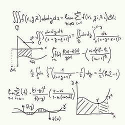 pattern with mathematical formulas vector image
