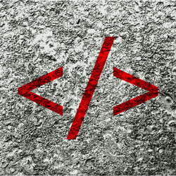 programming code icon symbol flat modern web vector image