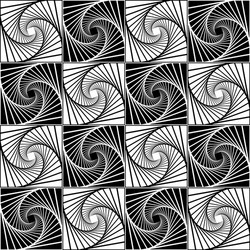 seamless monochrome pattern with grid of twirly vector image