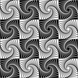 seamless monochrome pattern with grid of twirly vector