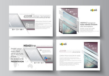 Set of business templates for presentation slides vector