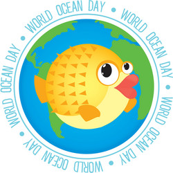 abstract world ocean day background with some vector image