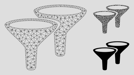 filters mesh network model and triangle vector image