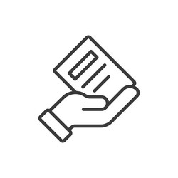 issuing files in line design vector image