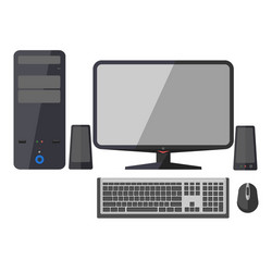 Modern Computer Setup vector image