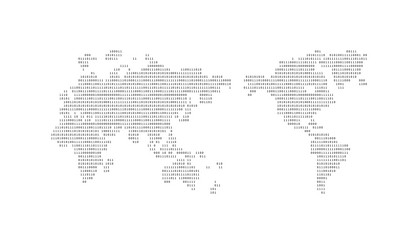 Stream of binary code numbers on the monitor vector