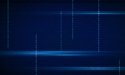 abstract a stream of binary code numbers vector image